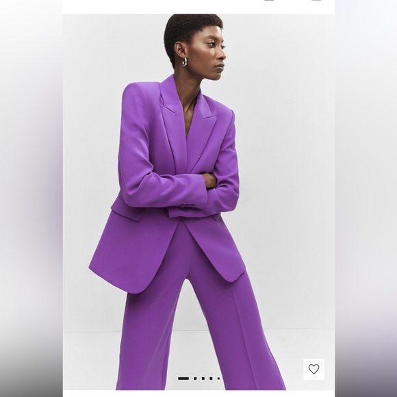 MANGO Purple blazer size XS - Picture 2 of 3